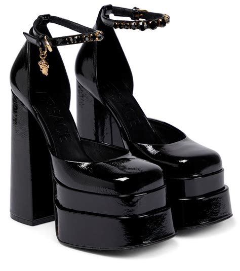 versace medusa heels black